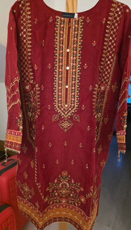 Red Shalwar Suit
