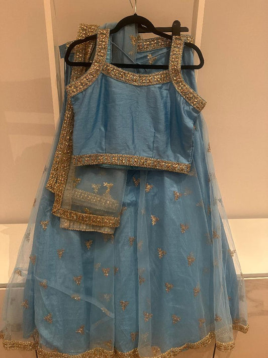 Preloved Indian Baby Blue Lehenga