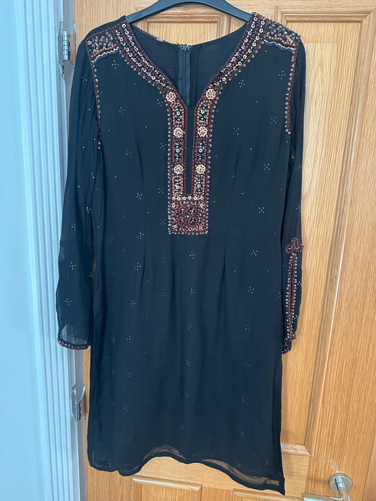 Preloved Black and brown suit
