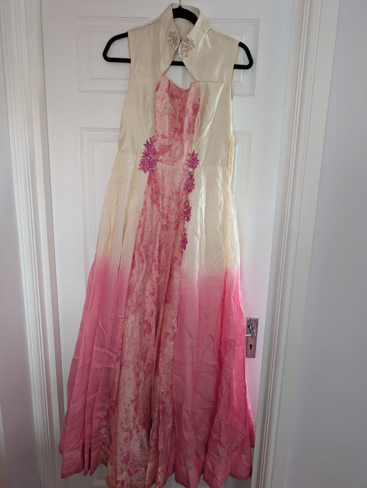 Preloved pink and cream gown