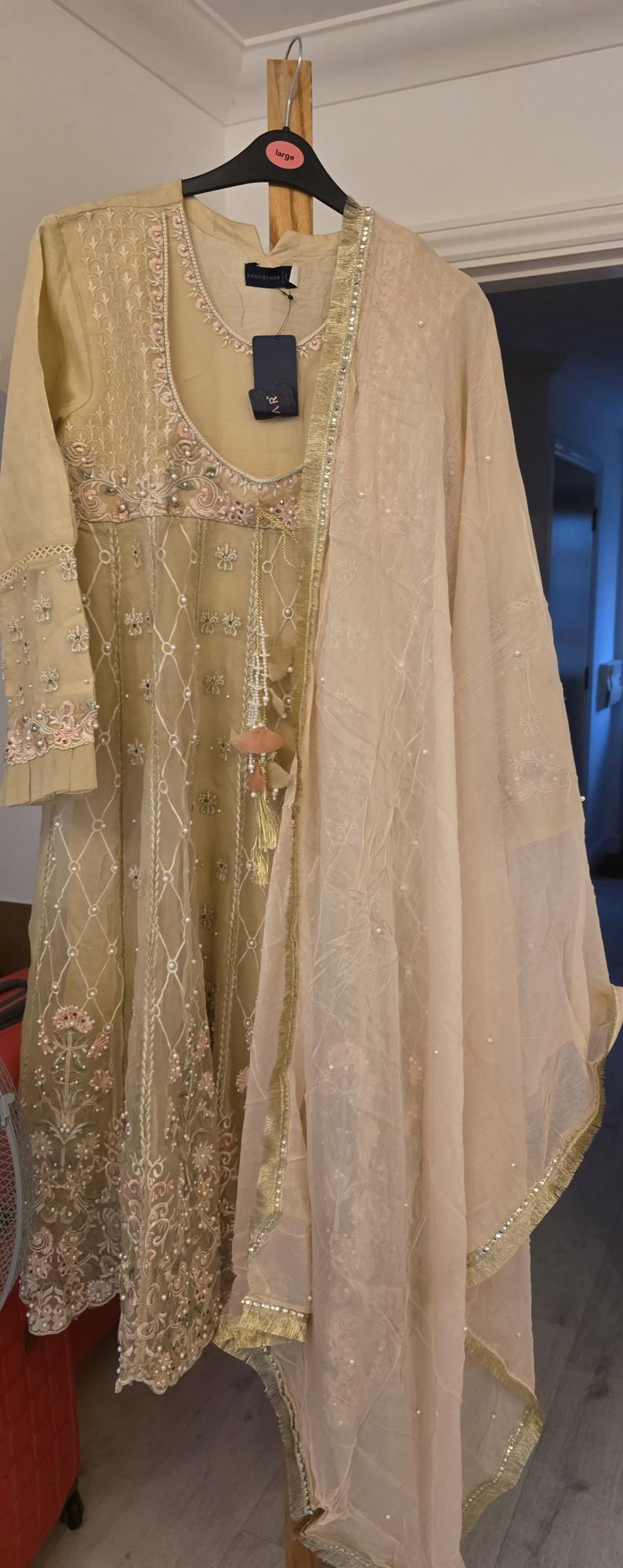 Beige and Pink dress
