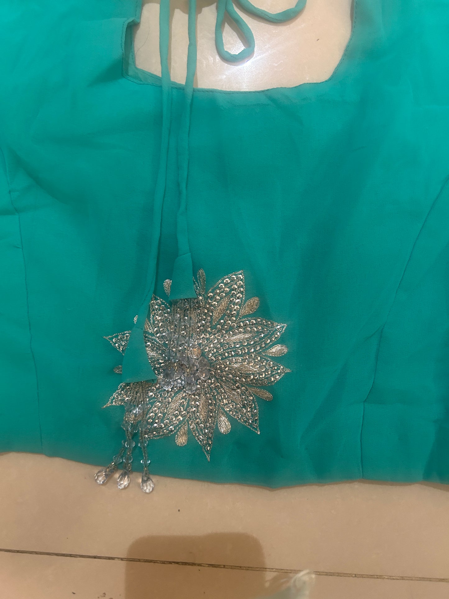 Blue sari