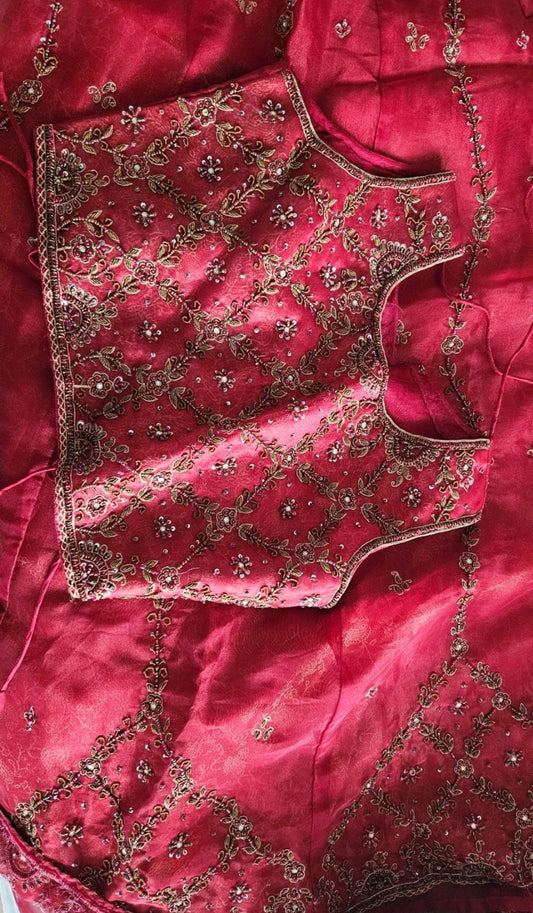Red lengha for a young child 9years/134 cm