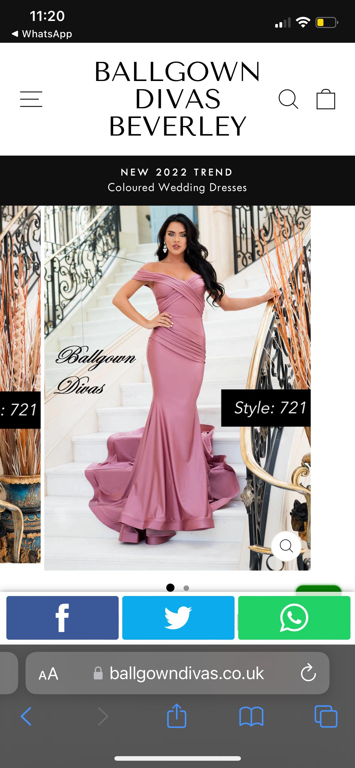 Preloved stunning Off-the-Shoulder Ruched Satin Gown - Size 8