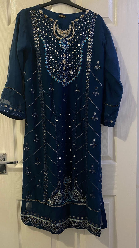 Preloved navy blue Indian Suit