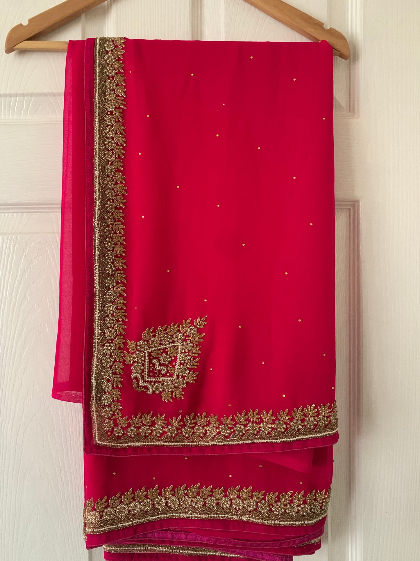 Beautiful designer saree and ready made blouse