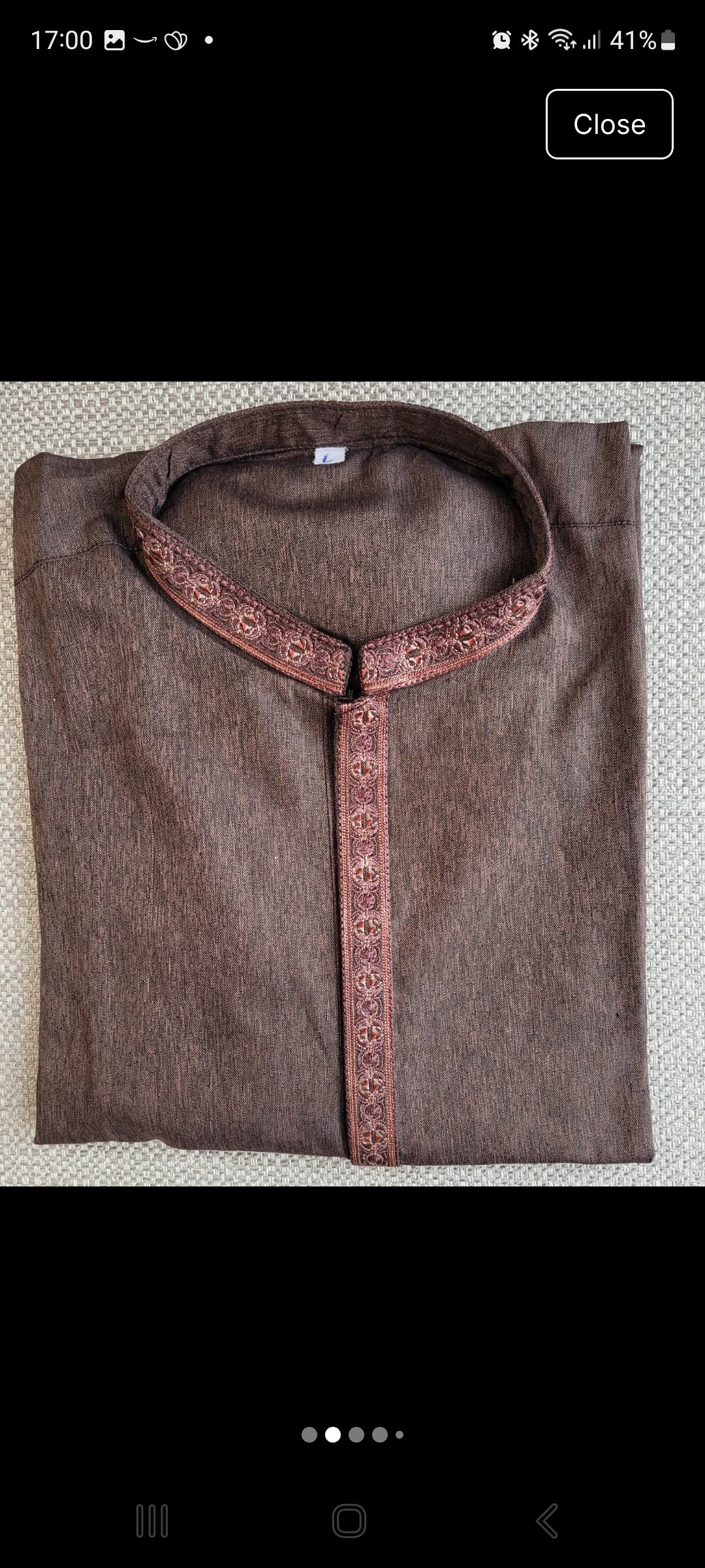 Men's Asian pakistani Indian Embroidered Kurta size L