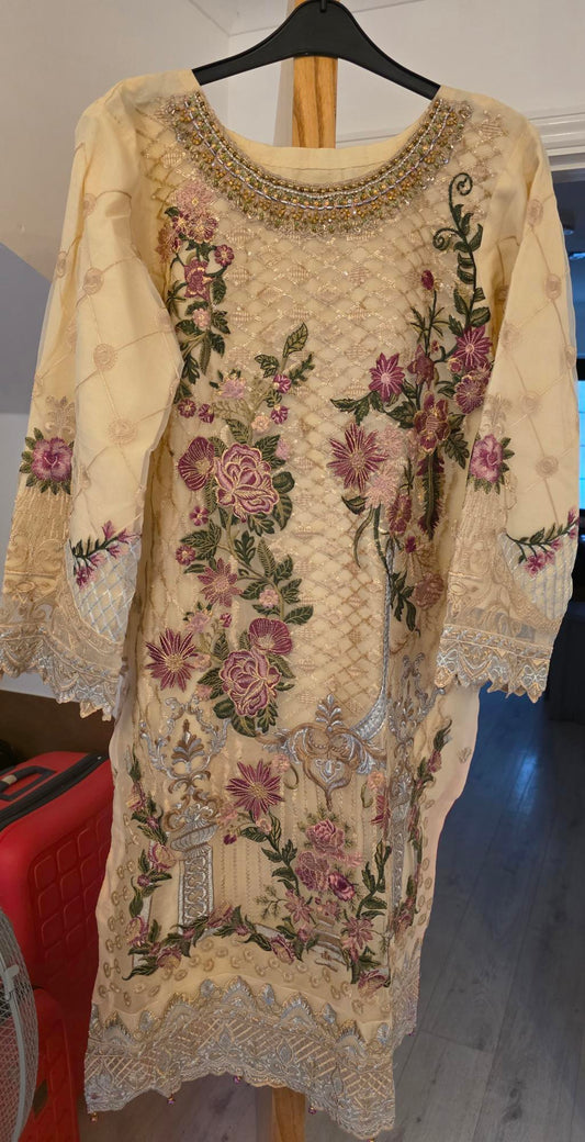Cream Shalwar Suit