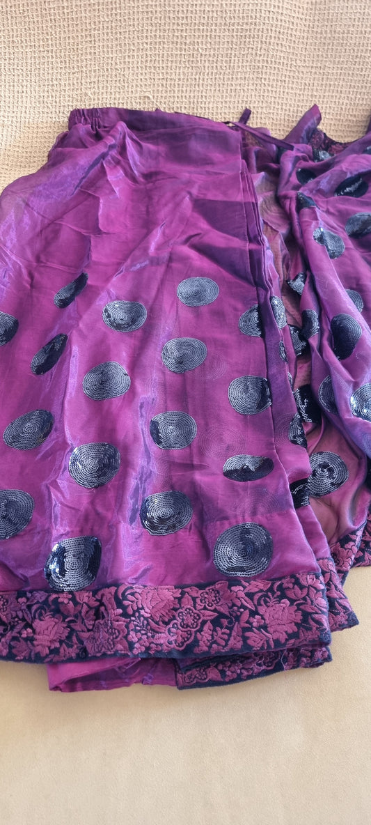Black and Pink Saree