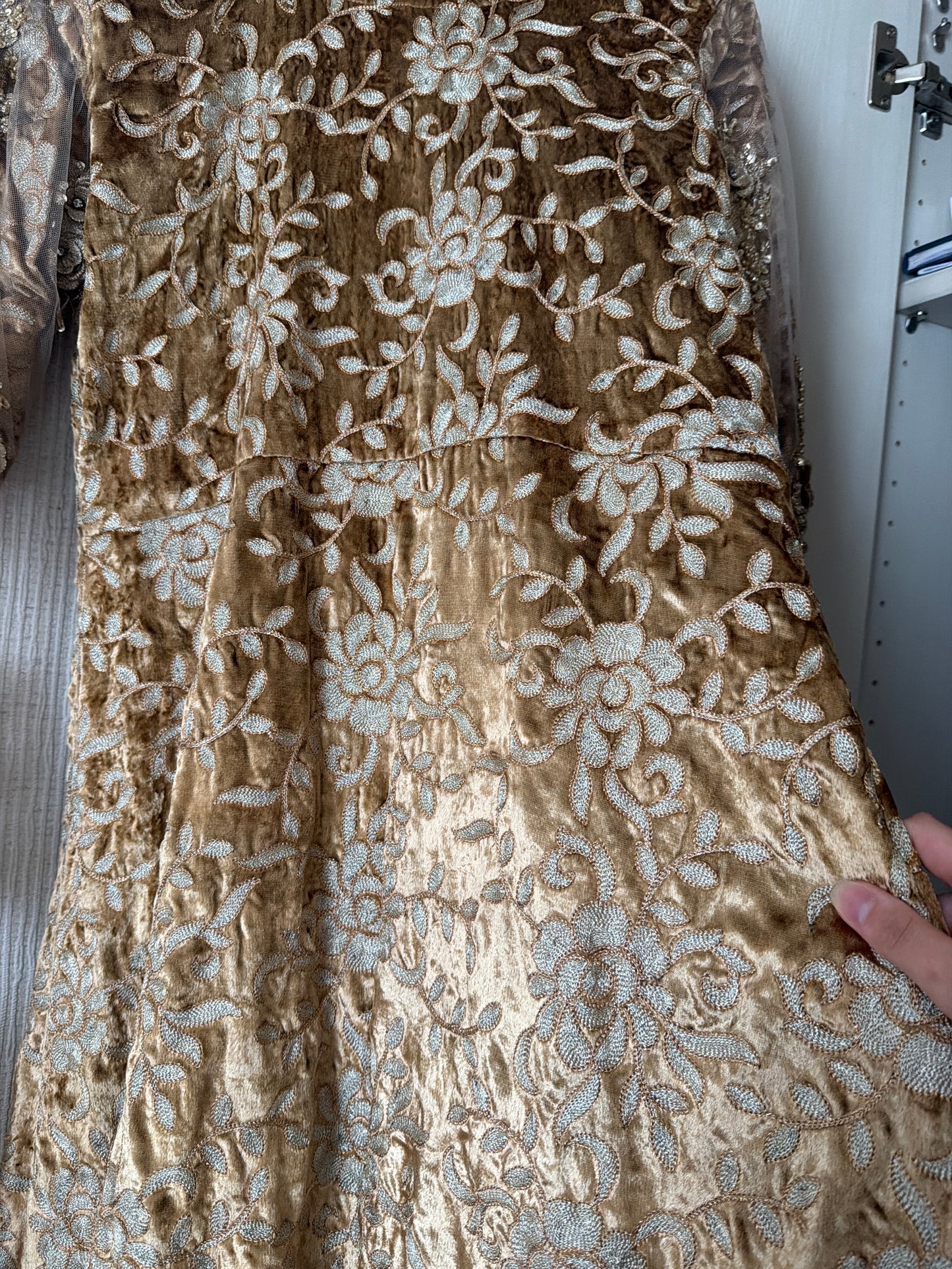Preloved Gold Embroidered Gown