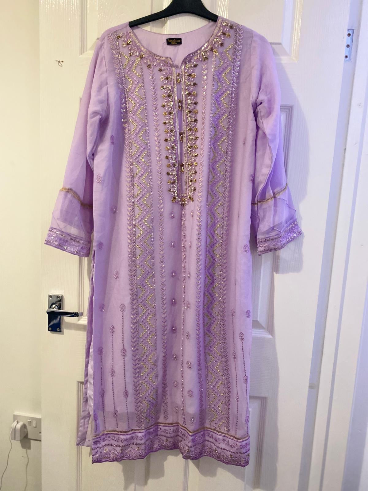 Preloved Lilac Indian suit 3 pieces