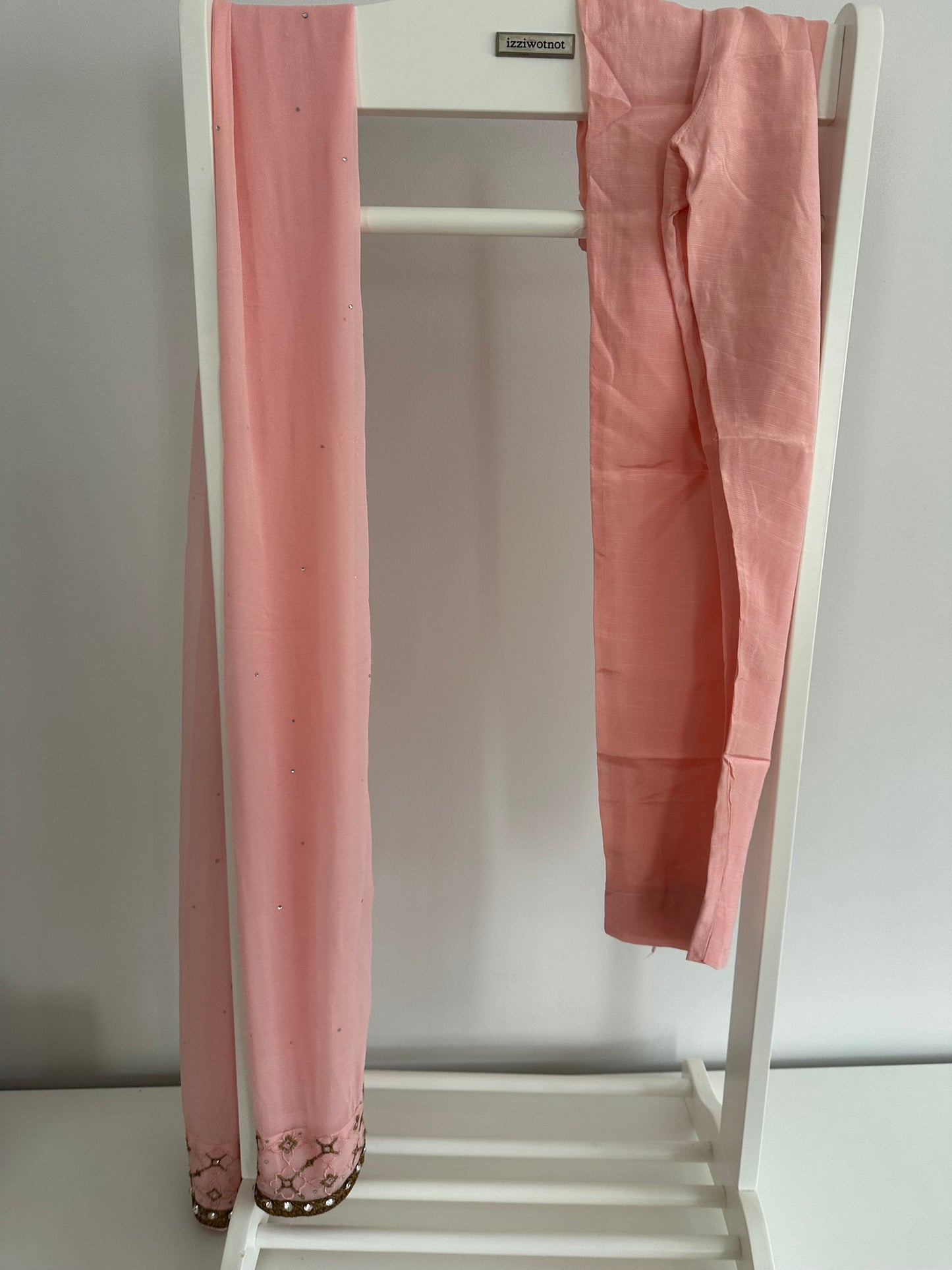 Preloved 4 piece peach trouser suit