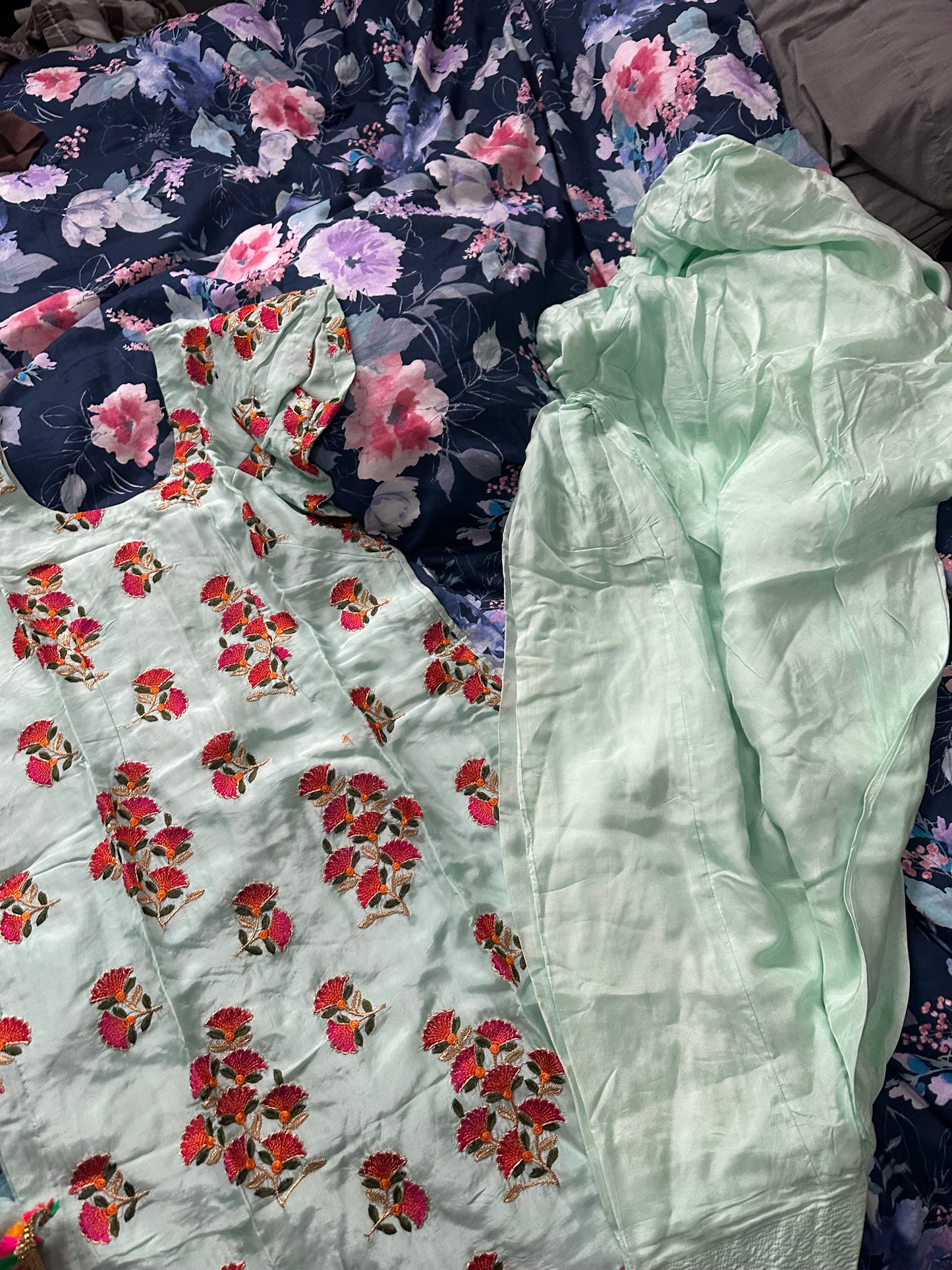 Blue Punjabi shalwar suit