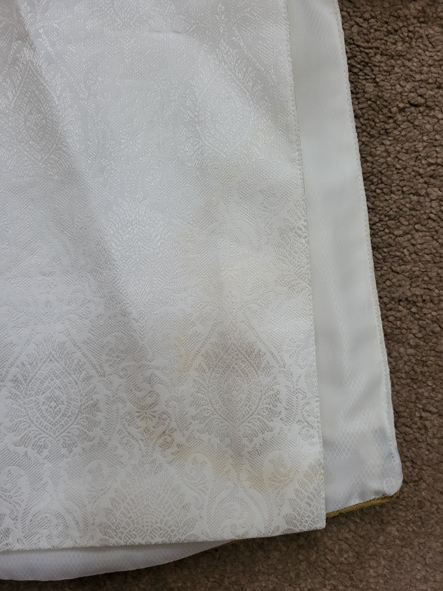 Mens White and Gold Jacquard Embellished Sherwani Cutom Made