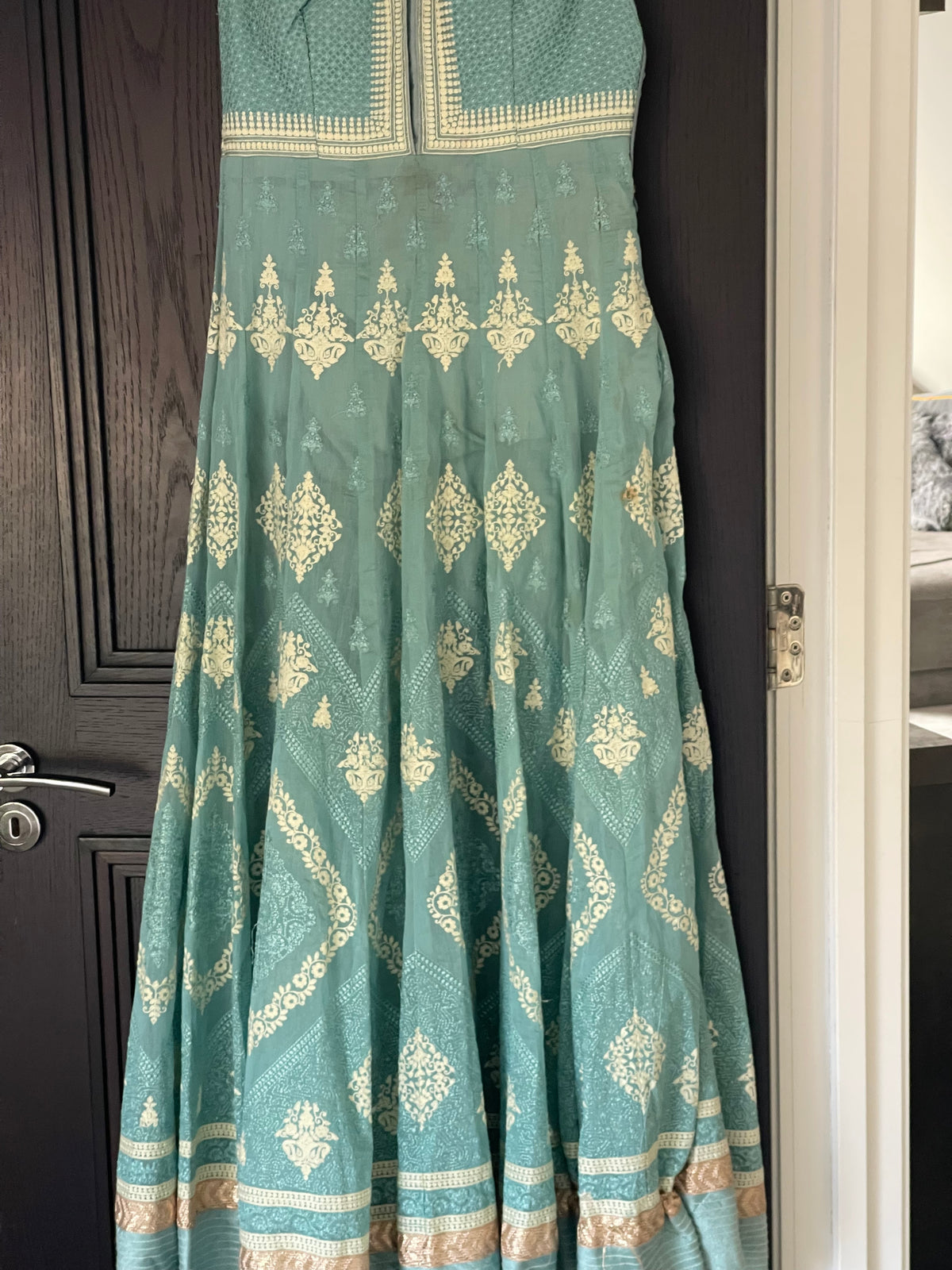 Long anarkali with dupatta and pyjami