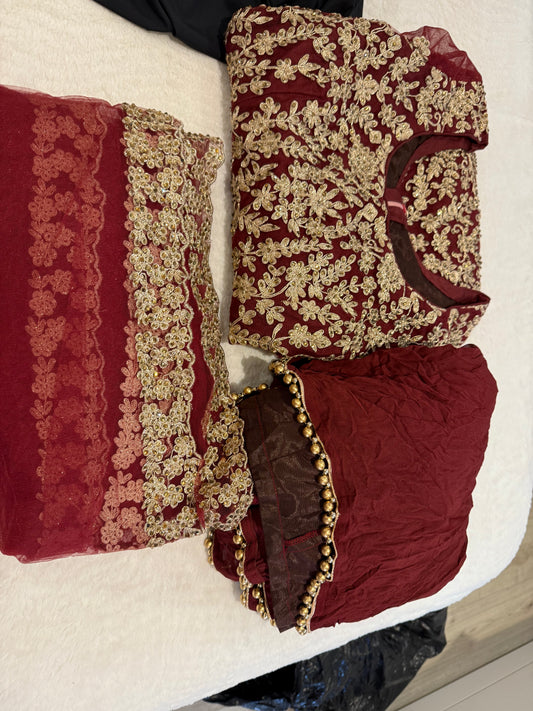 Burgandy sharara