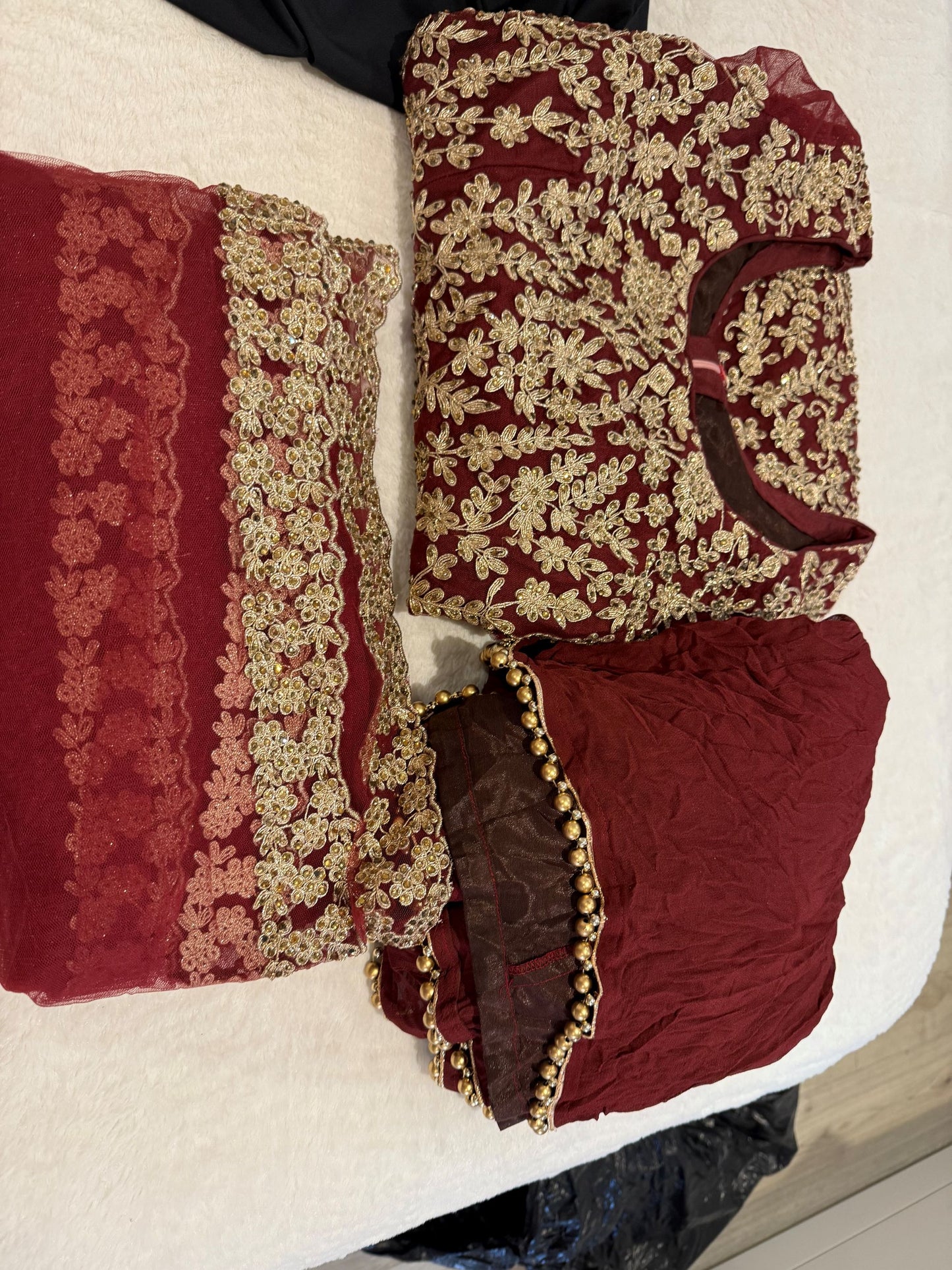 Burgandy sharara