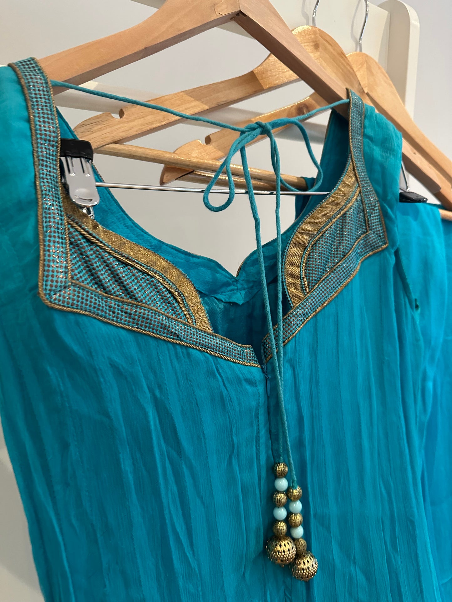 Preloved Turquoise anarkali suit