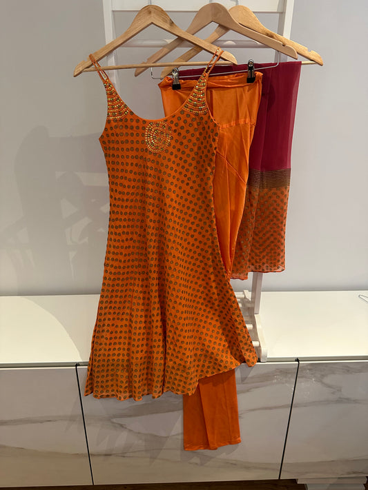 Preloved peach strappy suit