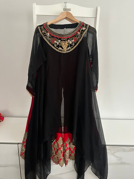 Preloved Khuda Baksh palazzo trousers with chunni and tunic