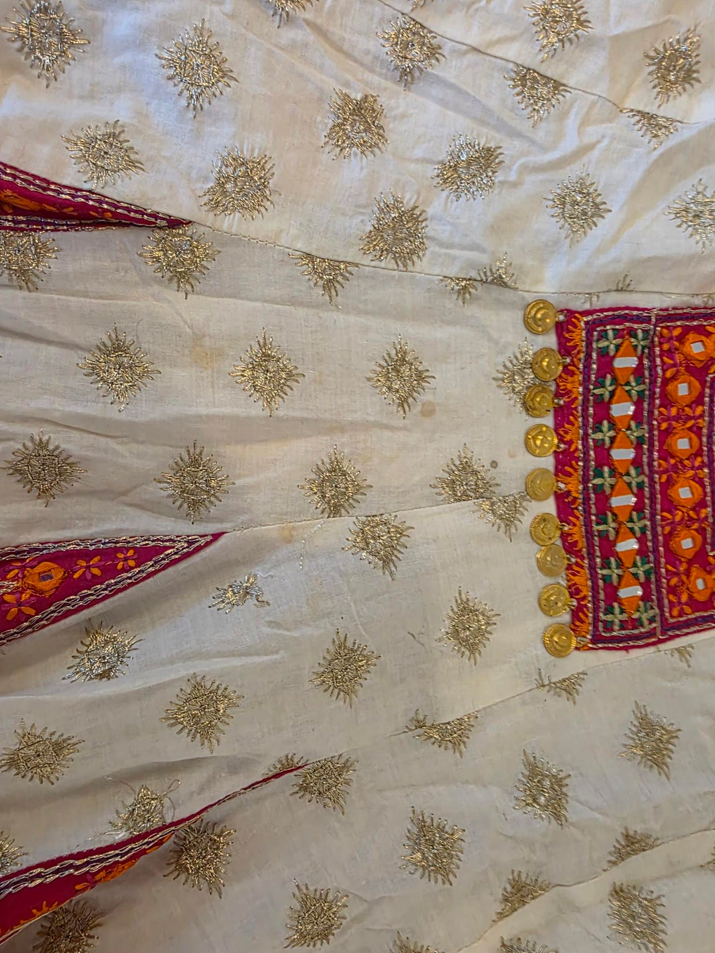 Girls preloved punjabi Pink and White suit