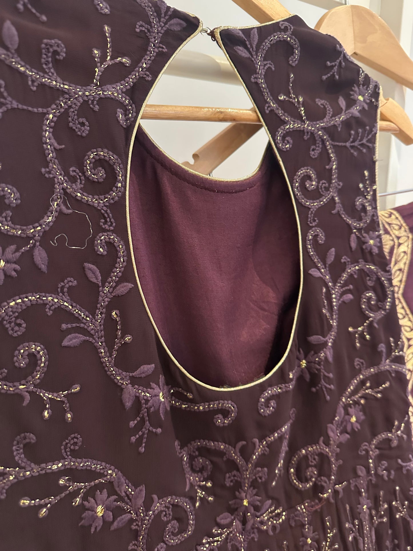 Preloved Deep purple preloved Anarkali Suit
