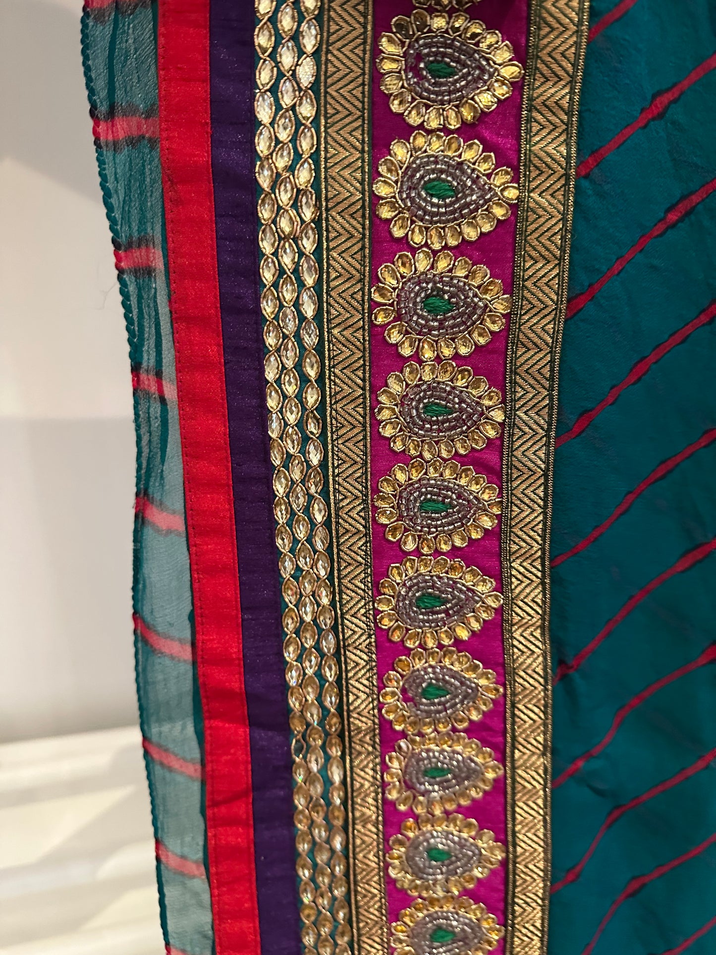 Preloved teal sari