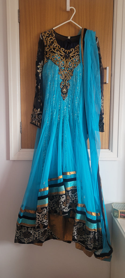 Very heavy blue dress