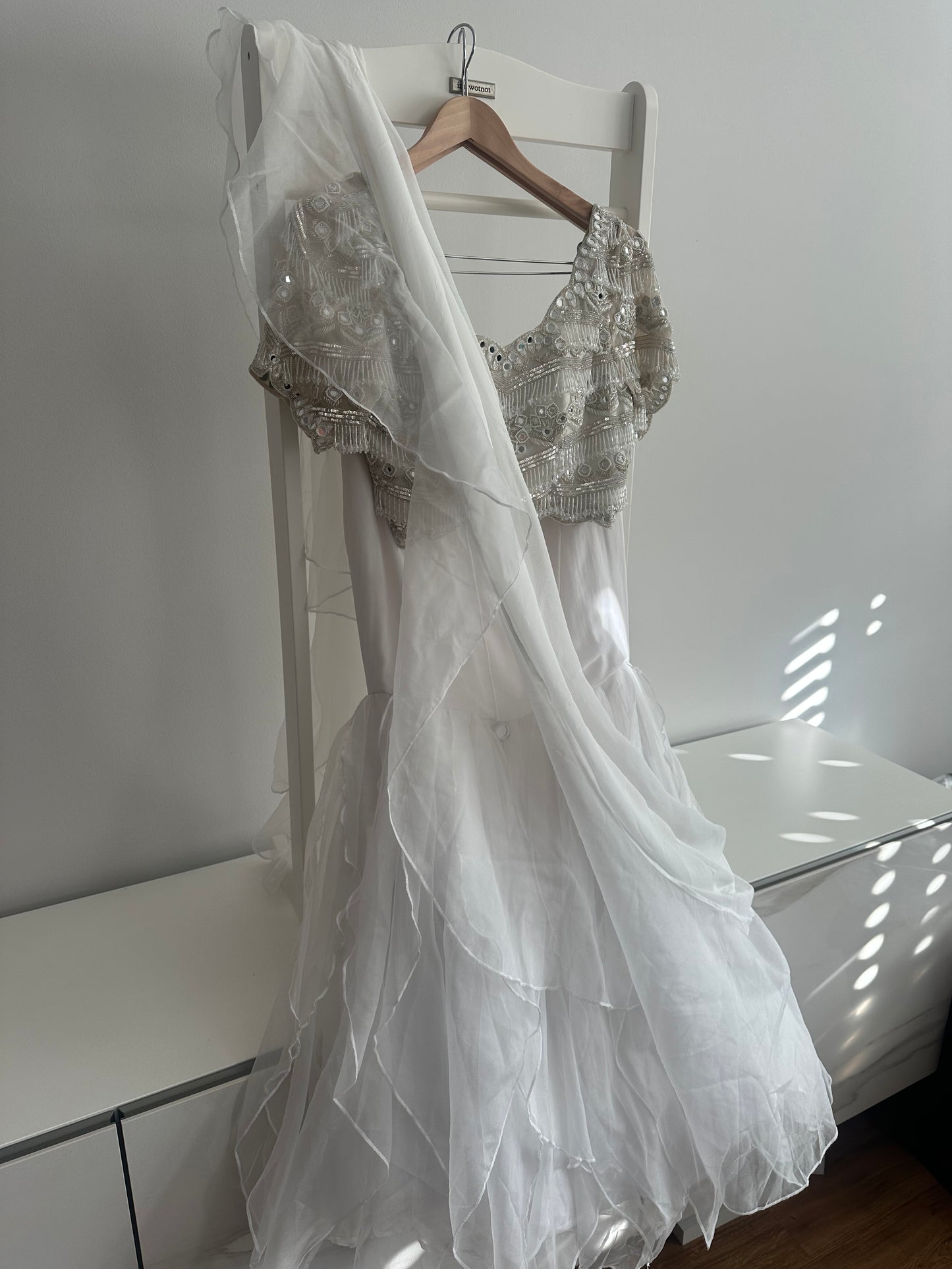 Brand new Foram Patel predraped saree with belt
