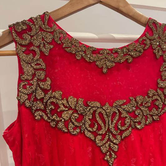 Brand new red anarkali dress