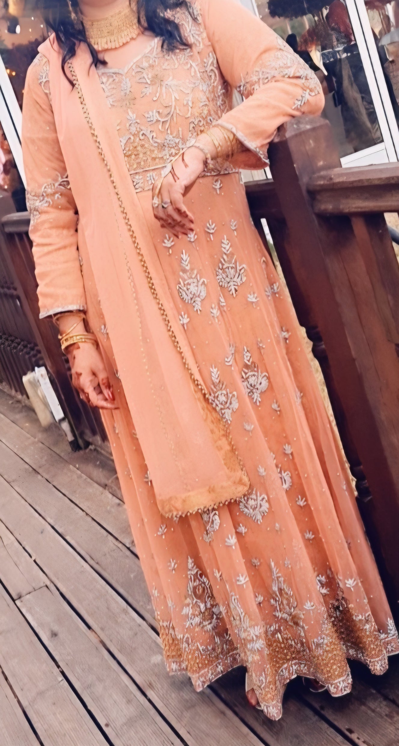 Preloved peach bridesmaid dress