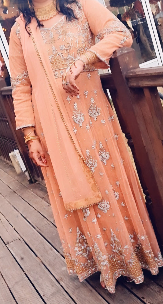 Preloved peach bridesmaid dress