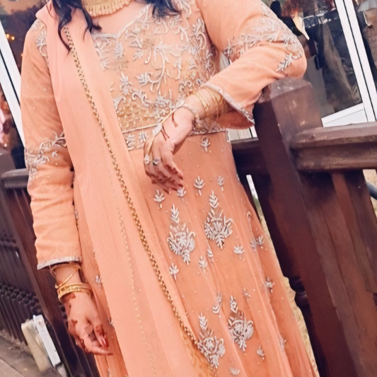 Preloved peach bridesmaid dress