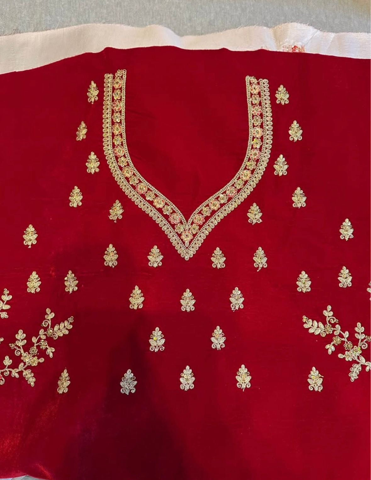 Preloved red velvet bridal lehenga - BRAND NEW