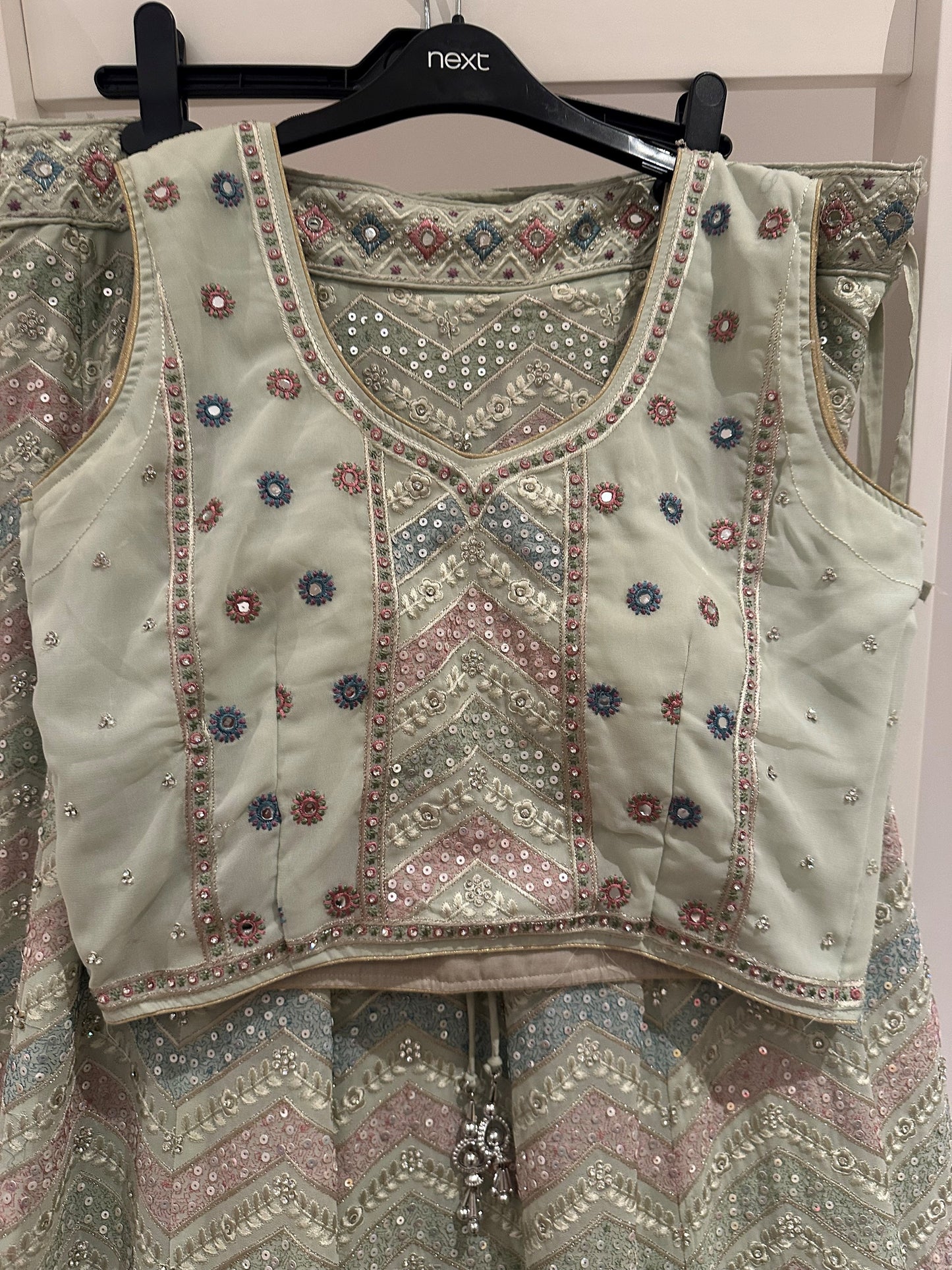 Preloved Indian Mint Green Lehenga
