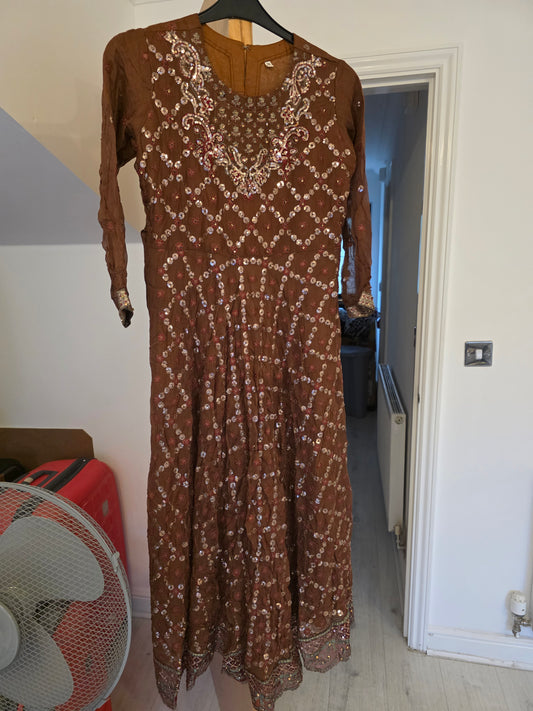 Preloved brown indian dress for girl