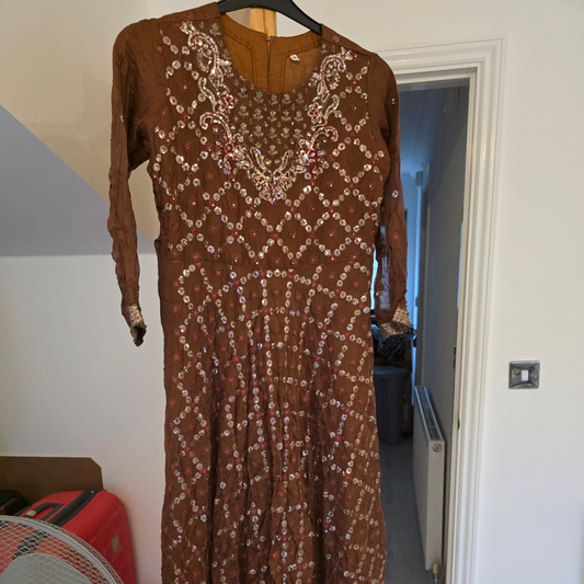 Preloved brown indian dress for girl