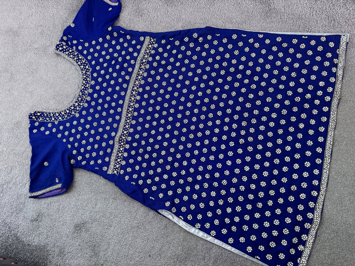 Blue Diamonte 3 piece suit