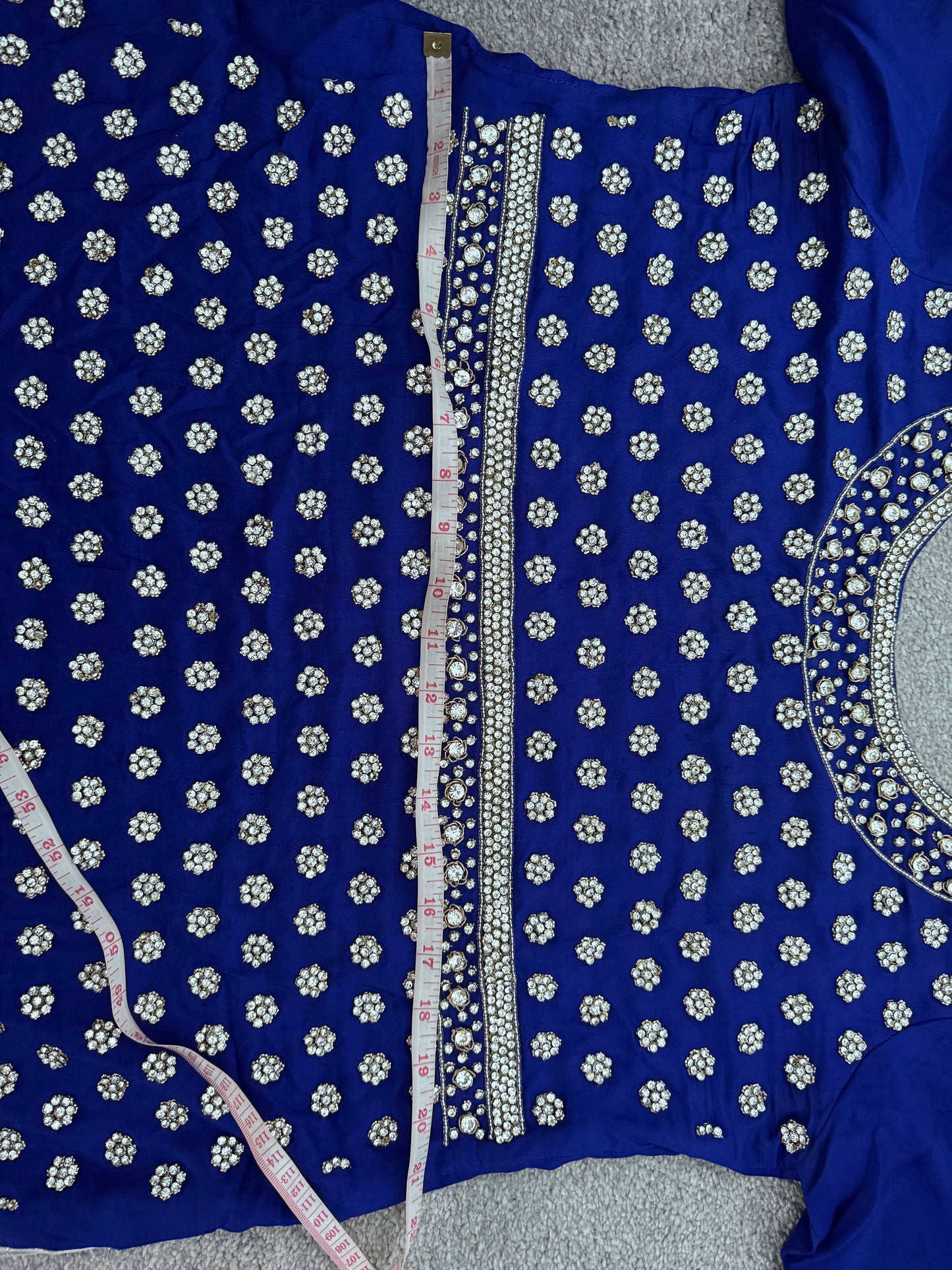 Blue Diamonte 3 piece suit