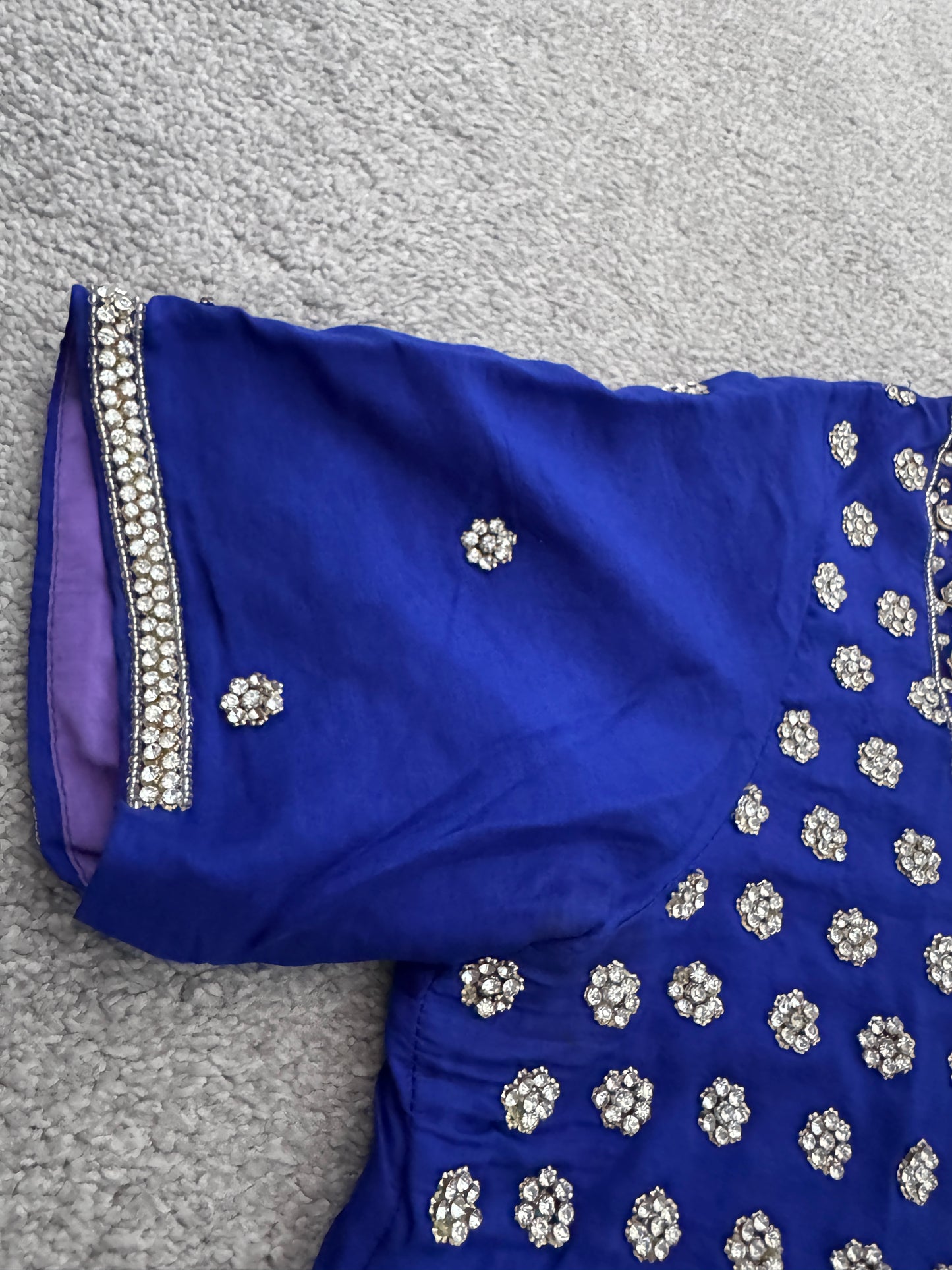 Blue Diamonte 3 piece suit