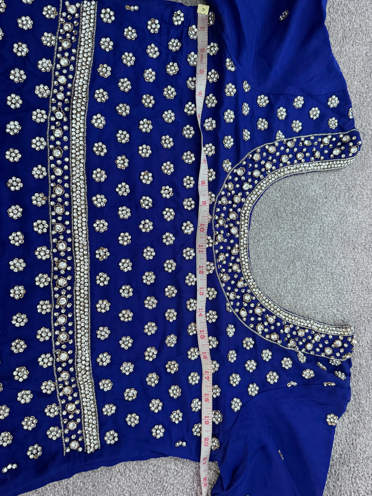 Blue Diamonte 3 piece suit