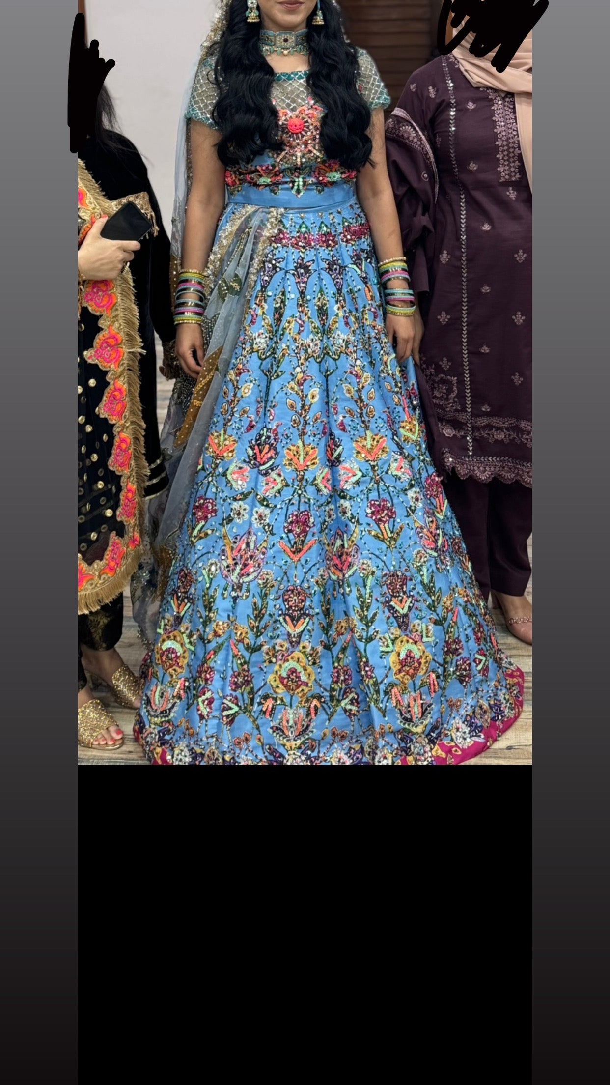 Baby blue lehngha
