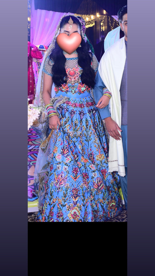Baby blue lehngha