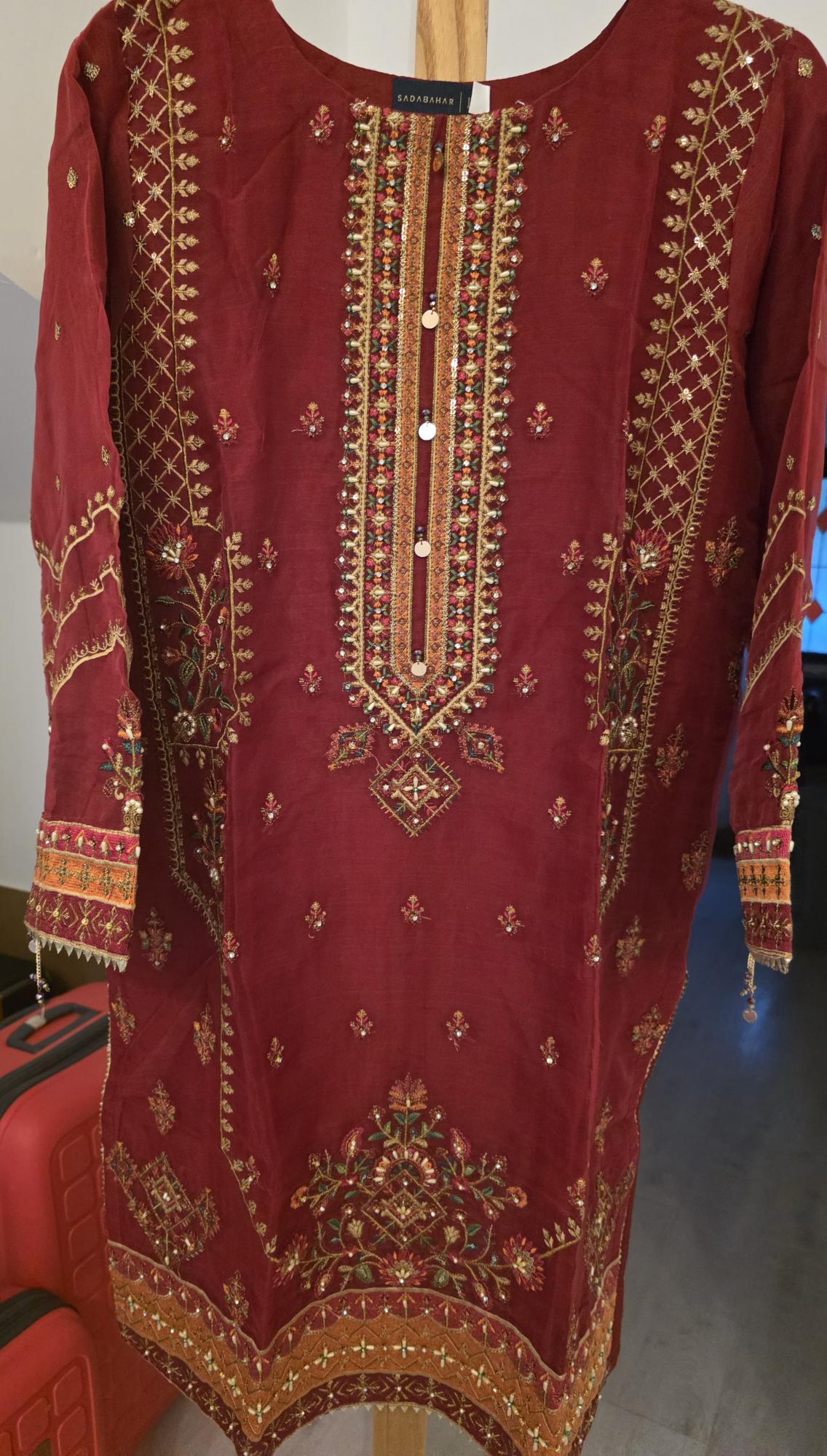 Red Shalwar Suit