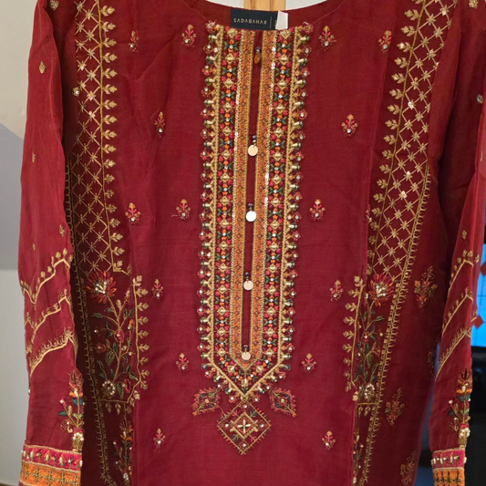 Red Shalwar Suit