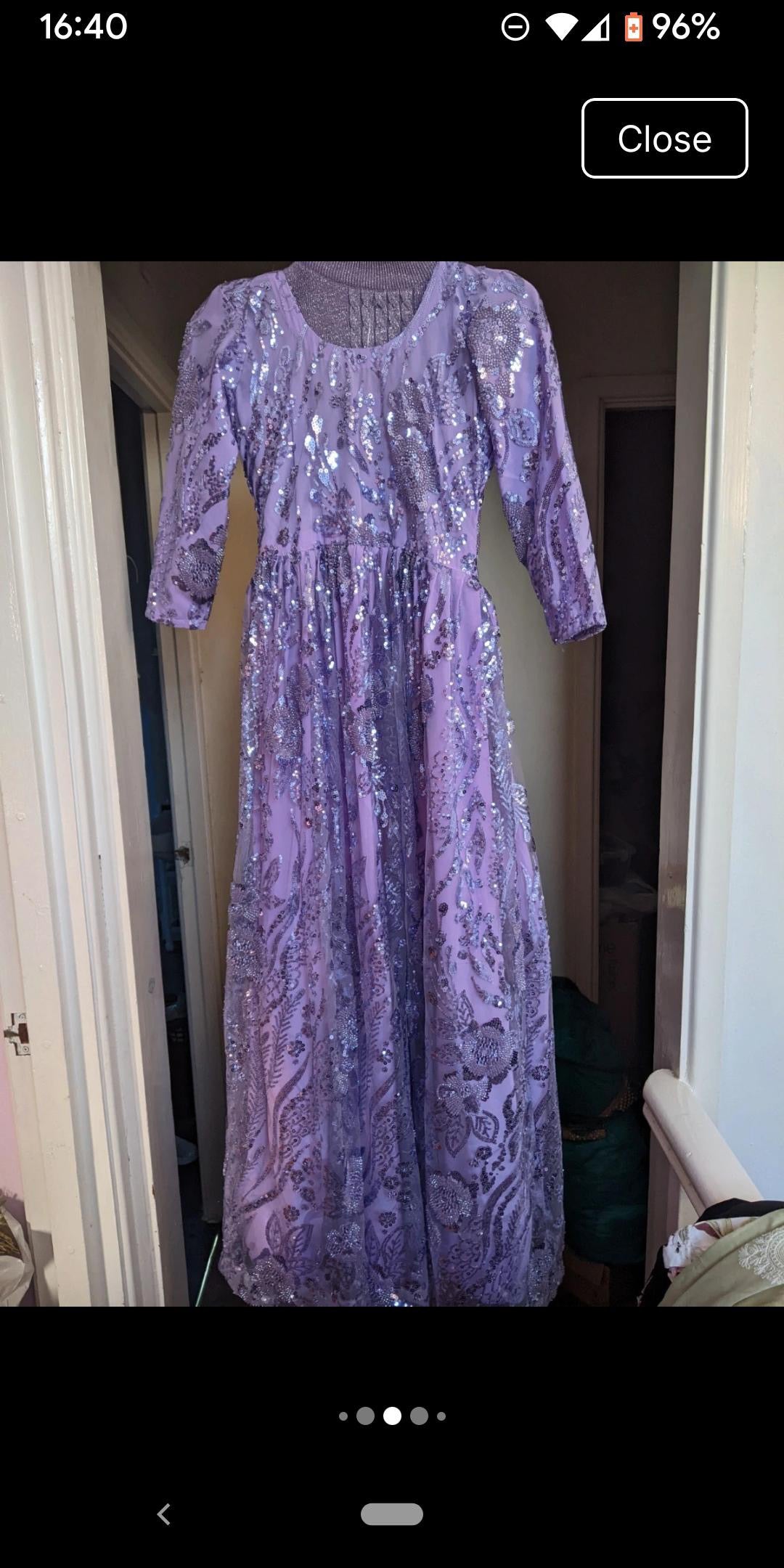 Brand new girls purple embellished/gown