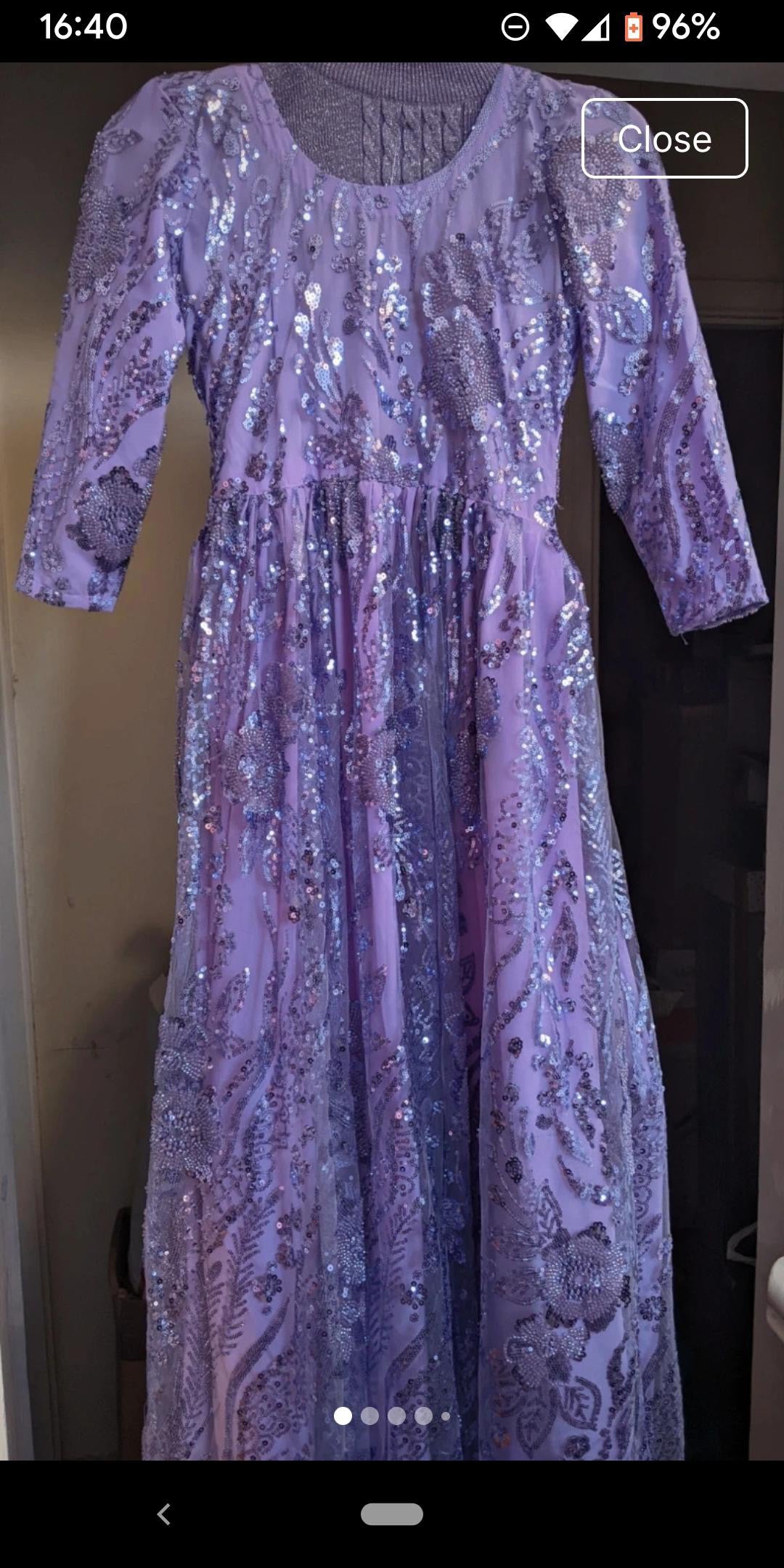Brand new girls purple embellished/gown
