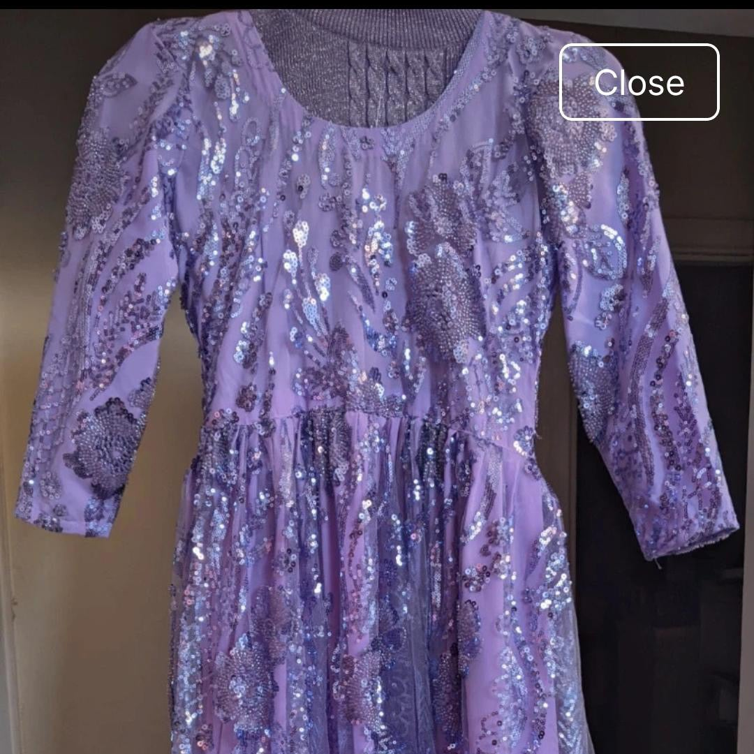 Brand new girls purple embellished/gown