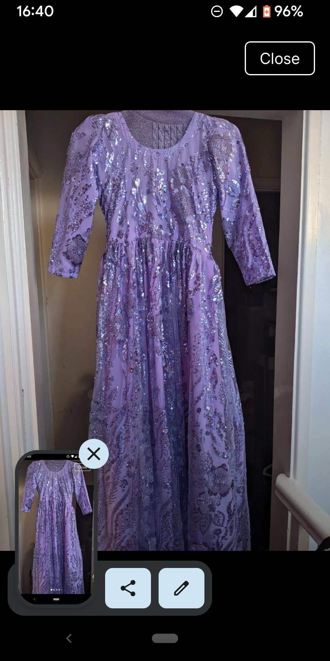 Brand new girls purple embellished/gown