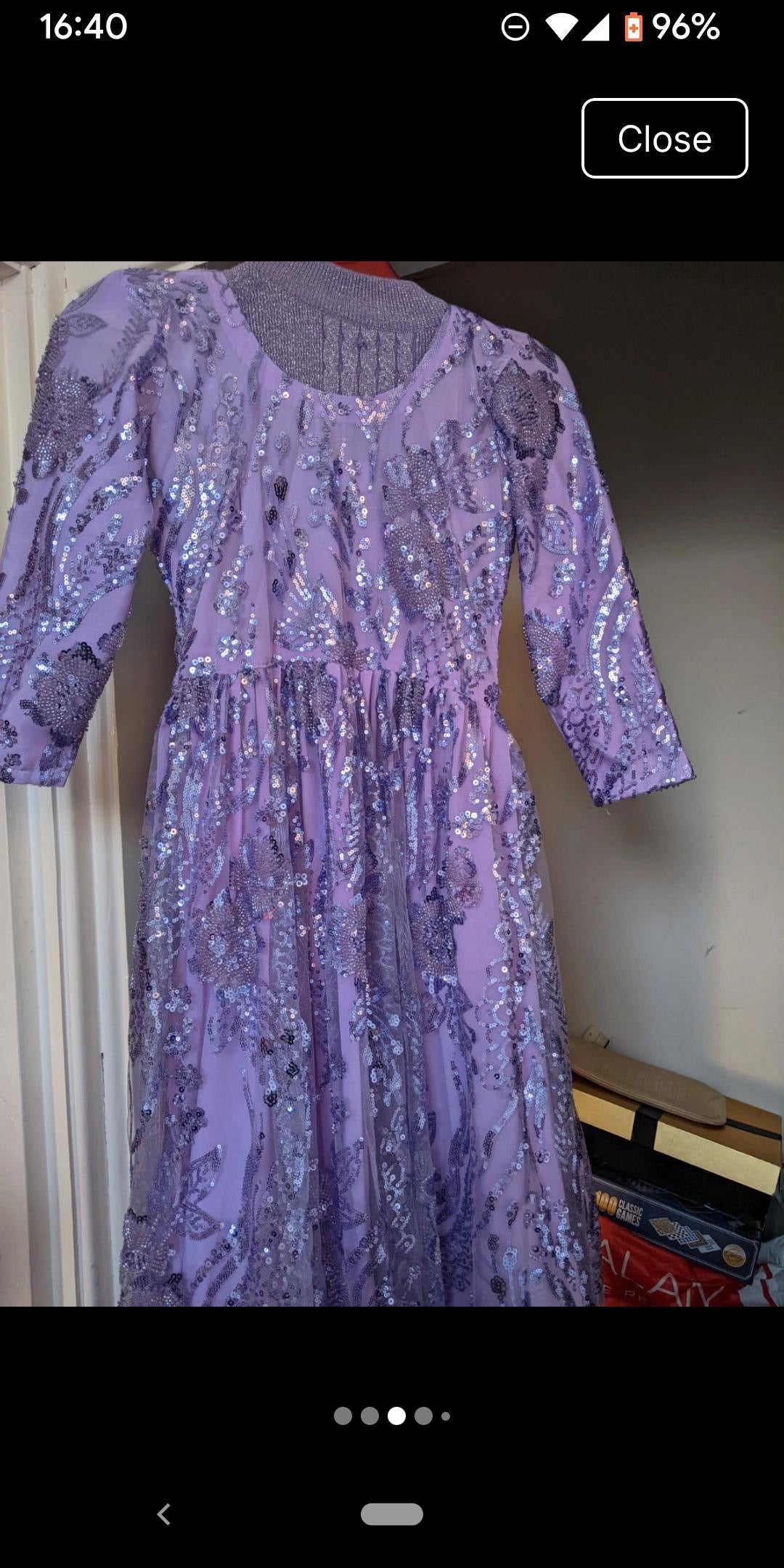 Brand new girls purple embellished/gown